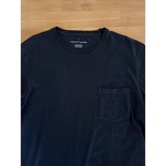 Men’s Everlane Uniform Black XL Long Sleeve Crewneck Tee Shirt Cotton - Picture 2 of 8